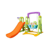Little Angel Kids Slide And Swing 3-In-1 Activity Playset - Green