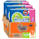 BabyJoy Cullotte Pants Diaper, Giant Pack Junior Xxl Size 6, 16 - 23Kg - 150Pcs