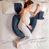 Bbhugme Pregnancy Pillow In Midnight - Blue - Laadlee