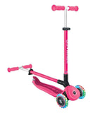 Globber Go Up Active Lights Scooter - Dark Pink