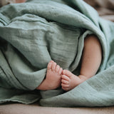 Mushie Swaddle Roman Green - Laadlee