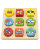 Viga Shape Block Puzzle - Vehicles