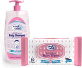 Cool & Cool Baby Wipes 80pcs + Baby Shampoo 500ml - Combo Pack