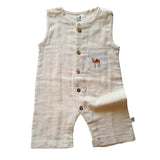 Tickle Camelot Organic Muslin Baby Romper