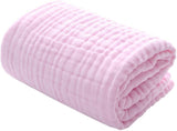 Anvi Baby Organic 6 layered Muslin Bath Towel - Tickled Pink