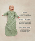 ergoPouch Jersey Sleeping Bag with Sleeves 1.0 TOG - Oatmeal Marle