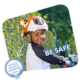 Crazy Safety Bicycle Helmet Tiger - Orange - Laadlee