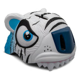 Crazy Safety Bicycle Helmet Tiger - White - Laadlee