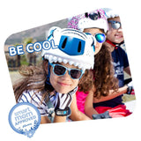 Crazy Safety Bicycle Helmet Tiger - White - Laadlee