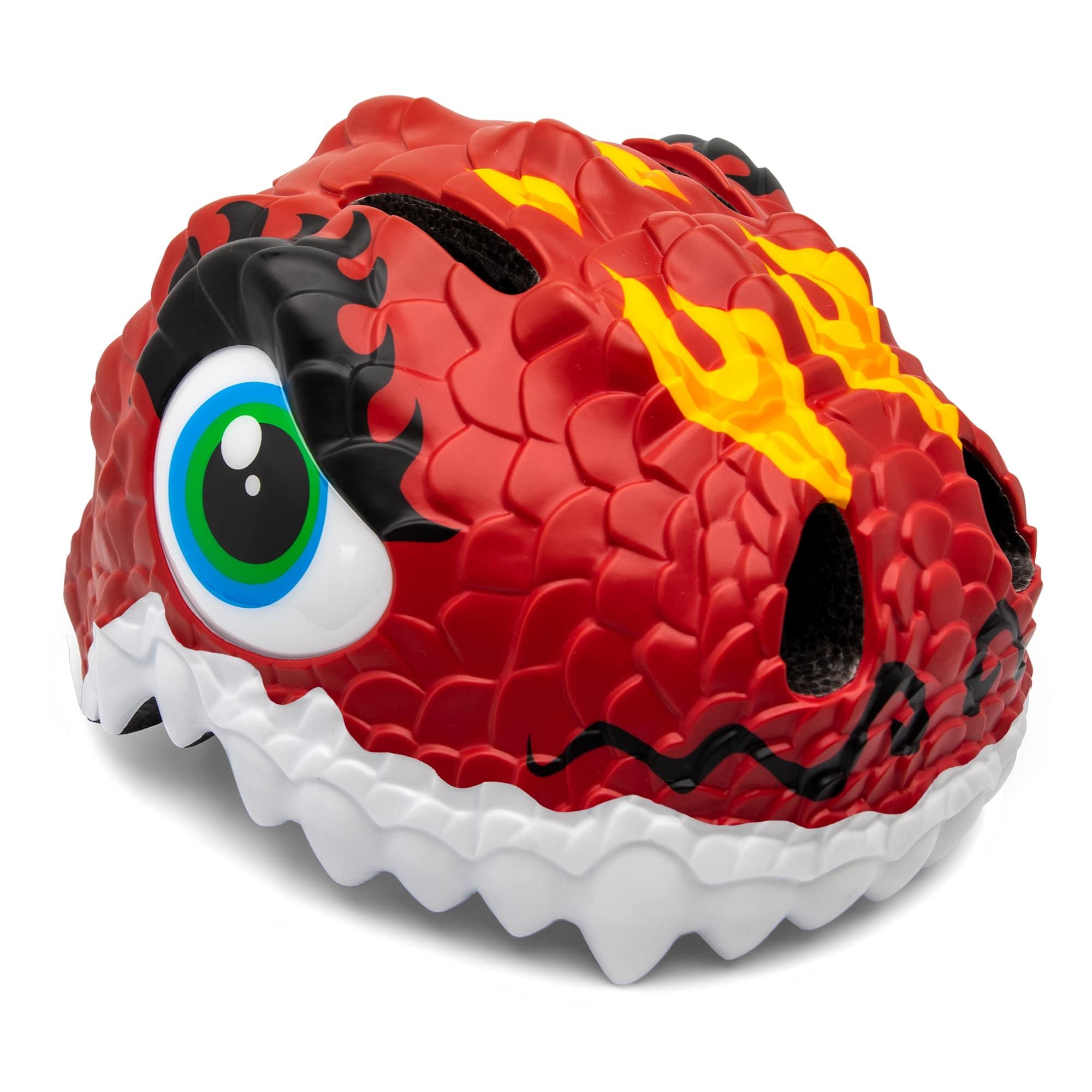 Crazy Safety Bicycle Helmet Dragon - Red - Laadlee