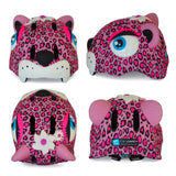 Crazy Safety Bicycle Helmet Leopard - Pink - Laadlee