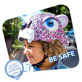 Crazy Safety Bicycle Helmet Leopard - Pink - Laadlee
