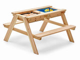 Plum Surfside Wooden Sand & Water Picnic Table-Natural - Laadlee