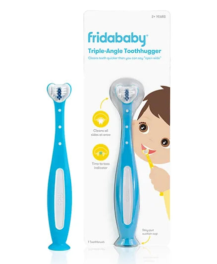 Frida Baby - SmileFrida - Triple-Angle Toothhugger Training Toothbrush - Blue - Laadlee