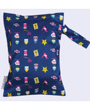 Polka Tots Waterproof Wet Bag Pouch with Zipper - Mix - Laadlee