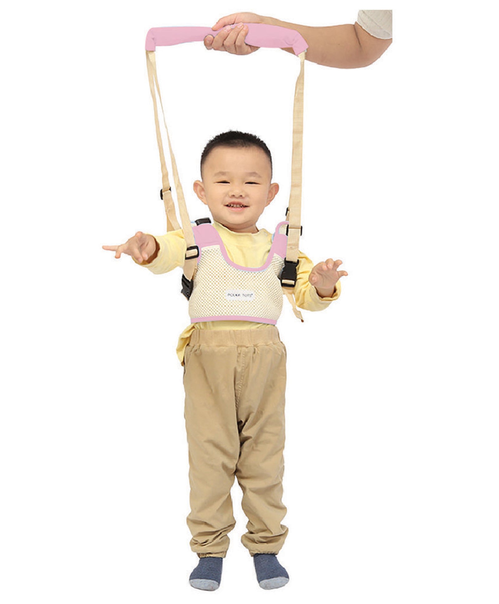 Polka Tots Baby Walking Assistant Harness Toddler Leash - Pink - Laadlee