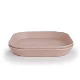 Mushie Dinner Plate Square Blush - Laadlee