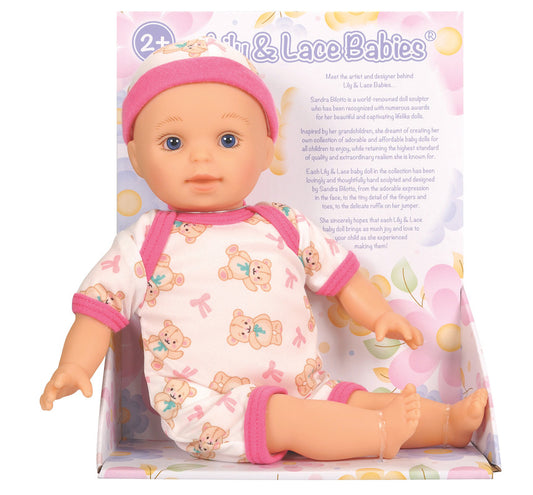 Lotus Lily & Lace - 11.5" Soft-bodied Baby Doll – Caucasian 1 - Laadlee