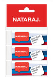 Nataraj Non Dust Jumbo Eraser 3Pcs Pouch