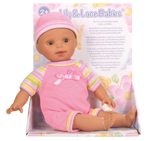Lotus Lily & Lace - 11.5" Soft-bodied Baby Doll – Hispanic - Laadlee