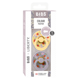 BIBS x Liberty 2 Pack Colour Strawberries and Cream Latex S1 - Pale Butter Mix