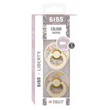 BIBS x Liberty 2 Pack Colour Strawberries and Cream Latex S1 - Ivory Mix