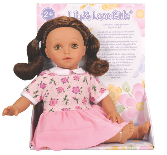 Lotus Lily & Lace - 11.5" Soft-bodied Doll – Hispanic - Laadlee