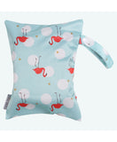Polka Tots Waterproof Wet Bag Pouch with Zipper - Flamingo - Laadlee