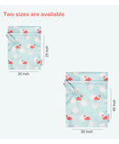 Polka Tots Waterproof Wet Bag Pouch with Zipper - Flamingo - Laadlee