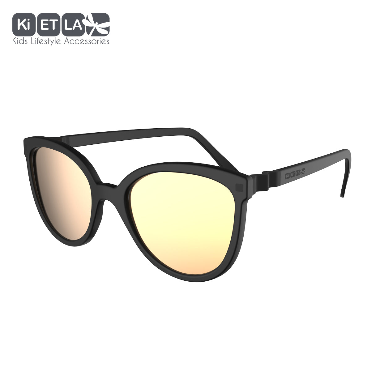 Ki ET LA Kids Sunglasses Crazyg - Zag Pilot - Black - Laadlee