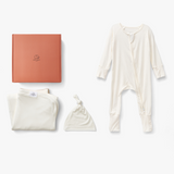Anvi Baby Bamboo Swaddle & Sleep Suit Newborn Gift Set - White