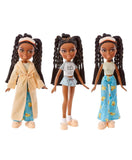 Bratz Slumber Party Sasha Fashion Doll with 2 Sets of Pajamas, Plush, and Accessories - Multicolour