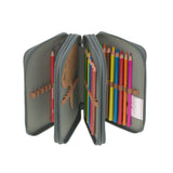 Lassig School Triple Pencil Case - Unique Green