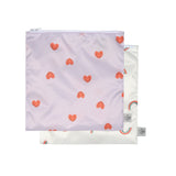 Lassig Snack Bag 2pcs - Happy Rascals Heart Lavender