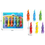Mondo Diving Squid Toys - 6Pcs