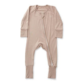 Anvi Baby Organic Zipper Sleepsuit - Mocha