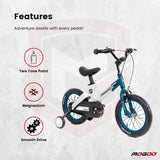 Mogoo Spark 12" Magnesium Kids Bicycle - Turquoise