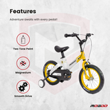 Mogoo Spark 12" Magnesium Kids Bicycle - Yellow