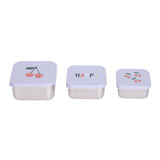 Lassig Stainless Steel Snack Box 3pcs - Happy Fruits Cherry