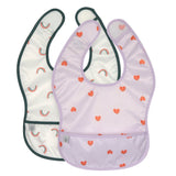 Lassig Lightweight Bib 2 pcs - Happy Rascals Heart Lavender