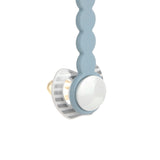 Lassig Soother Holder Wood / Silicone - Tiny Smile Powder Blue