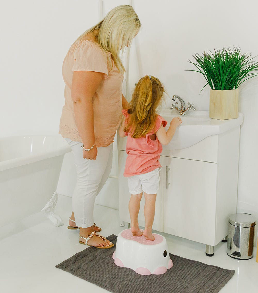 Bumbo Baby Anti Slip Step Stool for Toddler - Cradle Pink - Laadlee