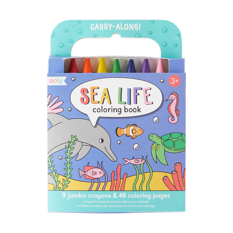 OOLY Carry Along Coloring Book - Sea Life - Laadlee