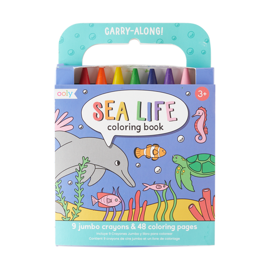 OOLY Carry Along Coloring Book - Sea Life - Laadlee