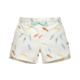 Lassig SPF Kids Boardie Shorts - Surfboards Sea Salt