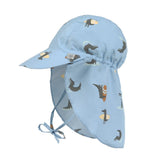 Lassig SPF Sun Protection Flap Hat - Crocodile Sky Blue