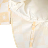 Lassig SPF Sun Protection Flap Hat - Check Pattern Vanilla & Sea Salt