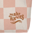 Lassig Beach Shopper - Check Pattern Peach / Sea Salt