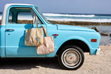 Lassig Beach Shopper - Check Pattern Peach / Sea Salt