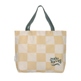 Lassig Beach Shopper - Check Pattern Vanilla / Sea Salt